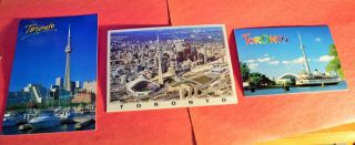 Postcard Toronto (3 Cards) Aerial View,  Island Ferry & Waterfront W/cn Tower