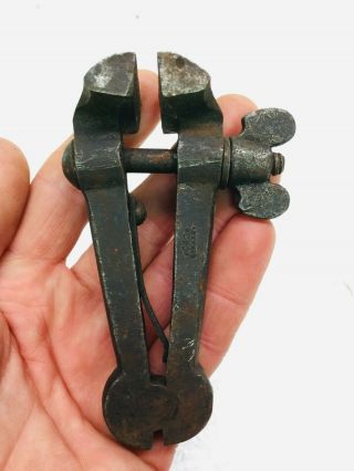 Old Vintage Hand Held Jewelers Vise Vc & Co Germany Blacksmith Gunsmith Jeweler