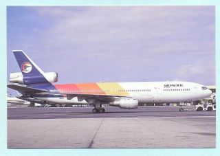 Air Pacific Douglas Dc - 10 - Aviation Airport Postcard (1)