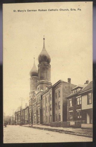 1910s Postcard Erie Pa/pennsylvania St Mary 