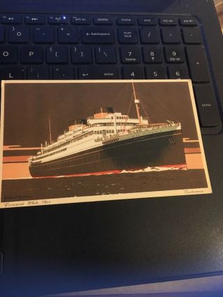 Vintage Postcard: Cunard White Star " Britannic " Ship