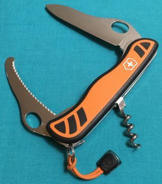 Victorinox Swiss Army Pocket Knife - Orange & Black Oh Hunter Xs - Multi Tool