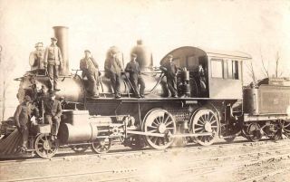 Lebanon Pennsylvania Workers On Train Engine Real Photo Postcard Jh230704