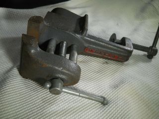 Vintage Craftsman Vise Clamp On Bench Top Machinist Blacksmith Tool 2.  5 " Jaws