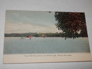 Whalom Park Ma - Rare Old Postcard - Mckinley Cruiser And Whalom Lake