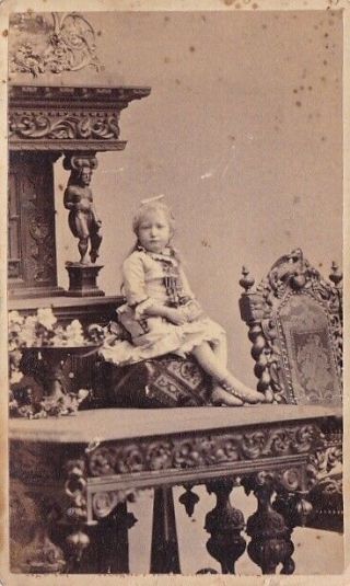 Vintage Carte De Visite Circus York 1870s Abraham Bogardus Little Person