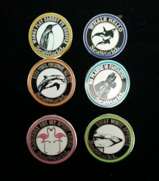 Seaworld 2019 First Day Of Summer Pin Set Of 6 (only 1000 Given)