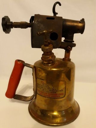 VINTAGE BRASS BLOW TORCH CLAYTON AND LAMBERT MFG Co protection 4