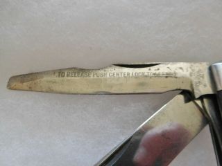Vintage WWII US Army Schrade Cut Co.  Walden NY Soldiers Etched Blade Pocket Knife 5