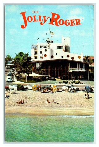 Vintage Postcard Jolly Roger Gill Hotel Fort Lauderdale 1961 C21