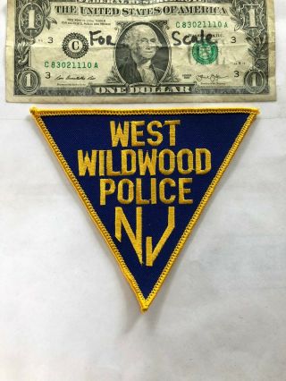 Rare (west) Wildwood Jersey Police Patch Un - Sewn Great Shape