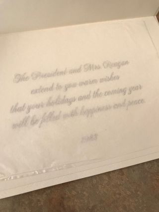 President Ronald Reagan 1988 Official White House Christmas Card Blank Envelope 3