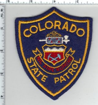 Colorado State Patrol - Felt Shoulder Patch - From A Wall Display - Rare