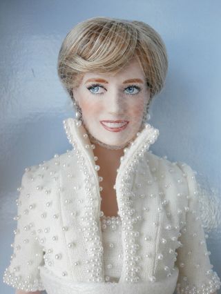Nrfb The Franklin Diana,  Princess Of Wales Porcelain Doll W/ Mailer