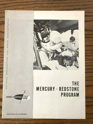 1963 Nasa Marshall Space Flight Center Pamphlet: The Mercury - Redstone Program