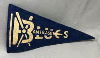 1930s BLUES BASEBALL American Association KANSAS CITY Mini Felt PENNANT Vintage 4