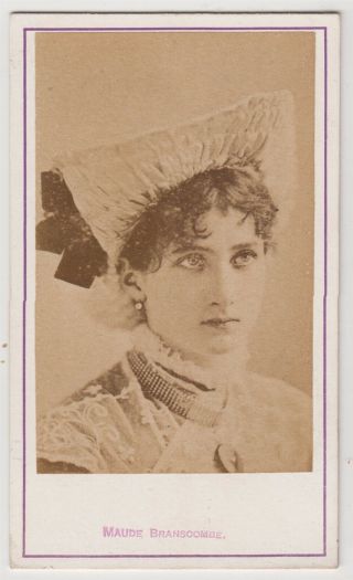 Stage Cdv - Maude Branscombe,  English Actress Known For The Beauty Of Her Eyes