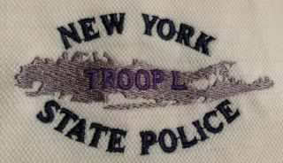 NYSP York State Police Troopers PBA Long Island NY Polo Shirt Sz L NYPD 6