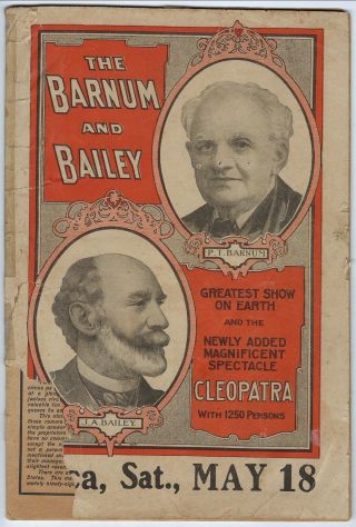C1912 Barnum & Bailey Circus 32 Page Illustrated Program (cleopatra)