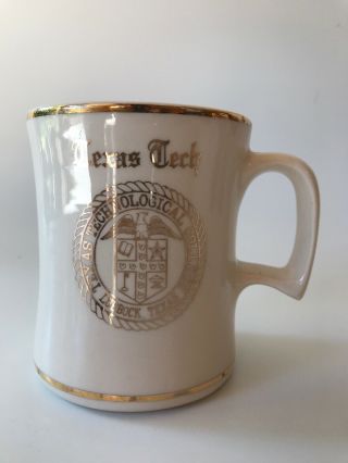 Vintage 1960’s Texas Tech University Ttu,  Porcelain Coffee Mug.