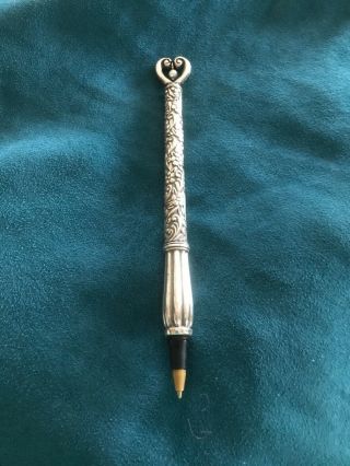 Brighton Silver Pen With Dangling Faux Pearl