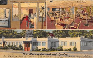 C34/ Fort Smith Arkansas Ar Postcard 1946 Linen Roadside 3view Interior Diner