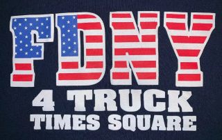Fdny Nyc Fire Department York T - Shirt Sz L Midtown Manhattan