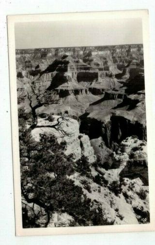 Az Grand Canyon Arizona Antique Real Photo Rppc Post Card Uncaptioned View