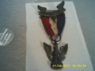 Bsa Vintage Eagle Scout Medal 1955 - 1969 Sterling Silver Flat Back