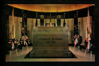 Illinois Il Postcard Springfield,  Abraham Lincoln Tomb Chrome