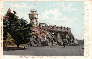 C22 - 3904,  The Parapet Of Sutro Heihgts,  San Francisco,  Ca. ,  Antique Postcard,