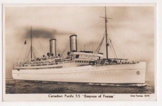 Canadian Pacific S.  S.  Empress Of France Real Photo Postcard,  Us001