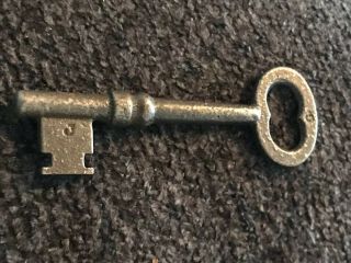 Antique Vintage Metal Skeleton Key Marked “j” “5” 2.  5”