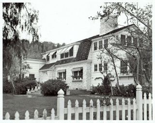 1939 Vintage Photo Actor Clark Gable Home At 4543 Tara Drive Encino California