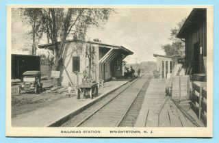 Antique 1918 Wrightstown Nj Railroad Station Rr Depot Fort Dix