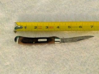 Vtg Schrade U.  S.  A.  194 Ot Old Timer With Brown Delrin Scales Single Blade