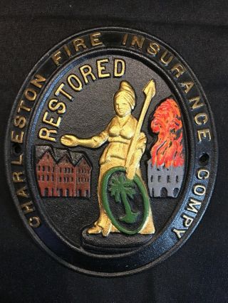 Fire Mark: Charleston Fire Insurance Company Plaque - Historic Society Marker/sign