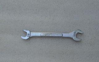 Vintage Craftsman 44579 1/2 " - 9/16 " =v= Series Open End Wrench U.  S.  A.