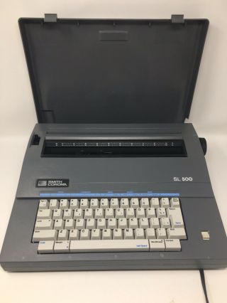 Smith Corona Sl500 Portable Electric Typewriter W/cover Word Eraser Vintage
