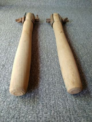 2 - Vintage Belknap No.  70 Two Man Crosscut Saw Wood Handles 2