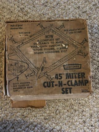 Vintage Sears Craftsman 45 Degree Miter Cut N Clamp Set 4 Piece No 9 66614