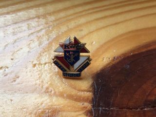 Vintage Knights Of Columbus K Of C 14k White Gold Lapel Pin 1.  5g Scrap