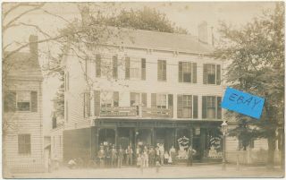Vintage Real Photo Postcard West Hempstead Ny 276 Front St Cafe Frank Wettstein
