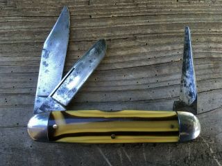 Shapliegh Hardware 3 blade butter and molasses cattle knife with punch 6