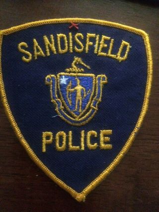 Massachusetts Police - Sandisfield Police - Ma Police Patch