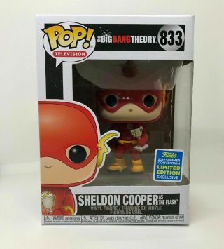Sdcc 2019 Funko Pop Big Bang Theory Sheldon As The Flash Shared Exclusive