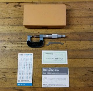 Vintage Mitutoyo Micrometer • Antique Machinist Milling Precision Measuring Tool