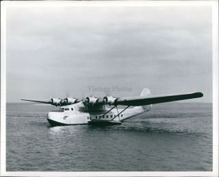 Pan Am Airplane Latin American Division Miami Fl Water Floating Photo 8x10