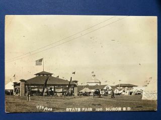 Rppc - 1911 State Fair - Huron Sd - Beadle County - South Dakota - Real Photo - S Dak - Tents