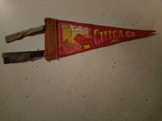 Chicago Illinois Vintage Mini Pennant From 50 